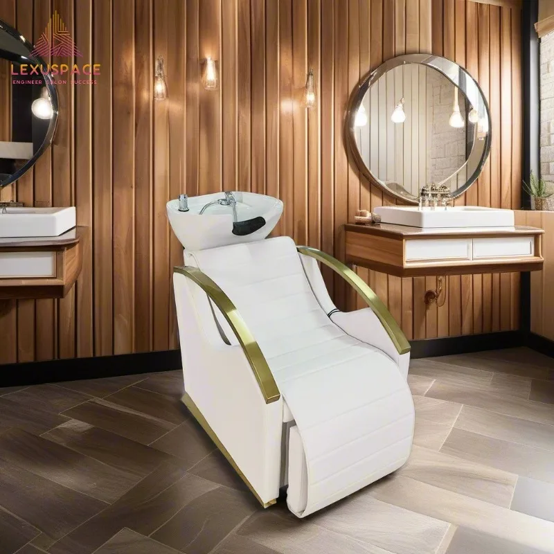 Traditional Classic High Quality Shampoo Chair and Bowl Custom Color Hair Salon Equipment