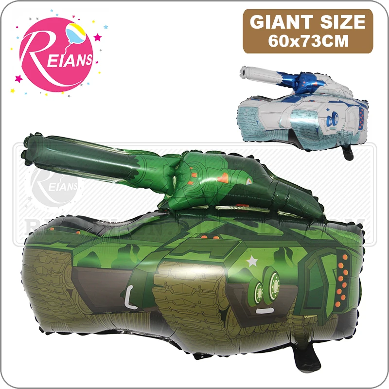 Tank Balloon Military Camouflage Tank Balloon Kids boys Birthday Party Decoration Aluminum Foil Tank inflated Toy Balloon Gift