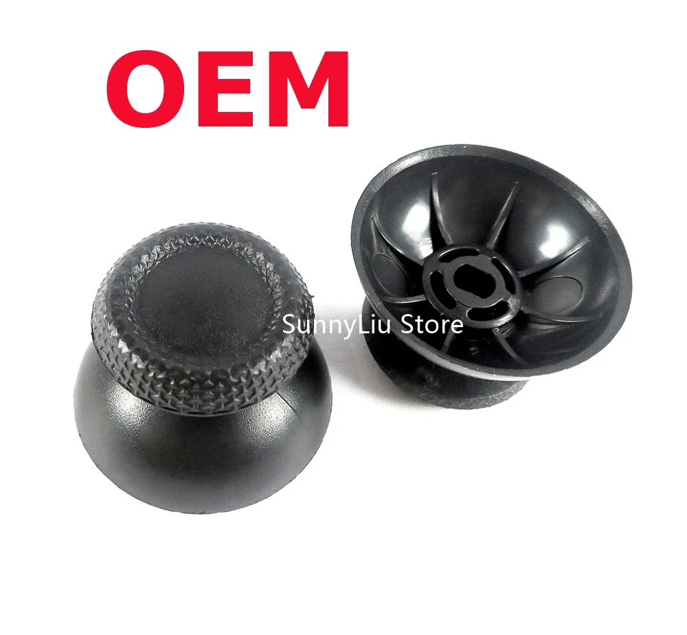 OEM แบบแอนะล็อก3D จอยสติ๊กแบบแอนะล็อก100ชิ้นหมวกเห็ดโมดูลสำหรับตัวควบคุม PS5ฝาครอบทัมป์สติ๊กสีดำ