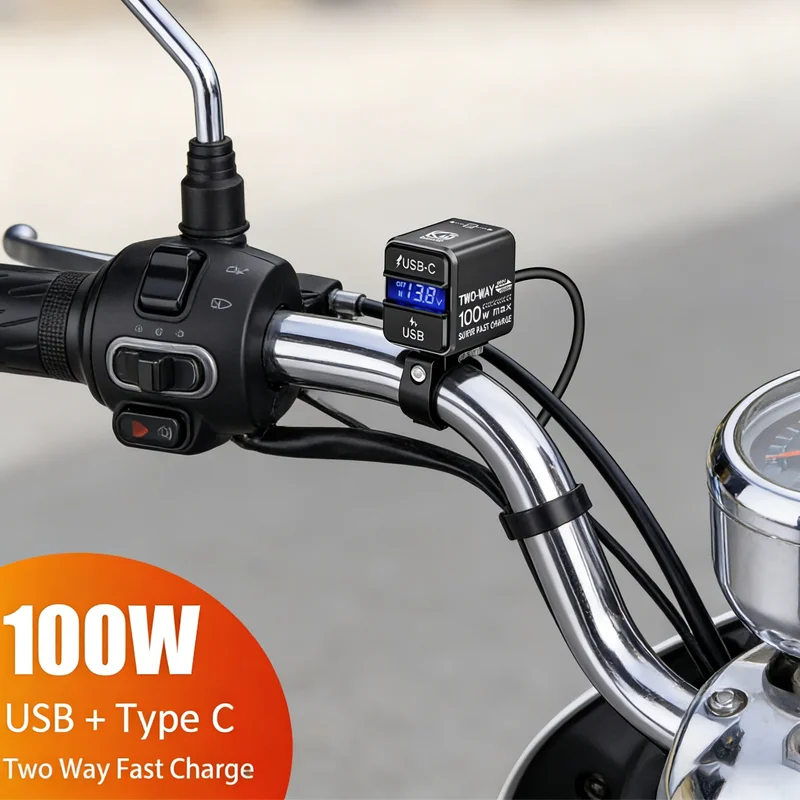 motorcycle-usb-phone-charger-100w-super-fast-emergency-two-way-charging-pd-qc30-moto-battery-charger-voltmeter-for-iphone