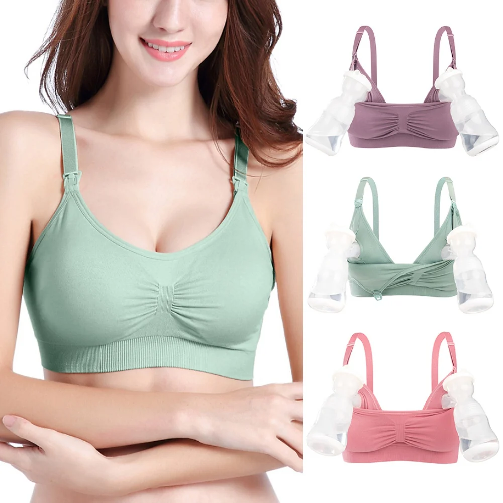 Nursing Bra  Maternity Bra Breast Pump Special Hand Free Pregnancy Clothes Breastfeeding Accessories Pumping Bra Can Wear