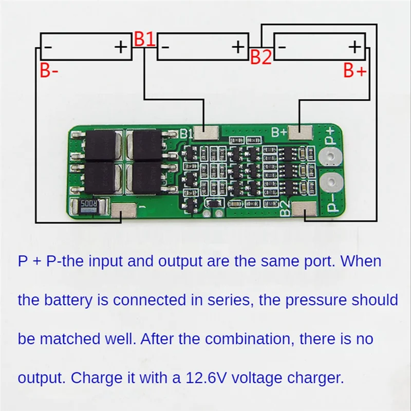 AC57-10 قطعة بطارية ليثيوم 18650 شاحن PCB BMS لوح حماية 3S 20A لمحرك الحفر 12.6 فولت وحدة خلية ليثيوم