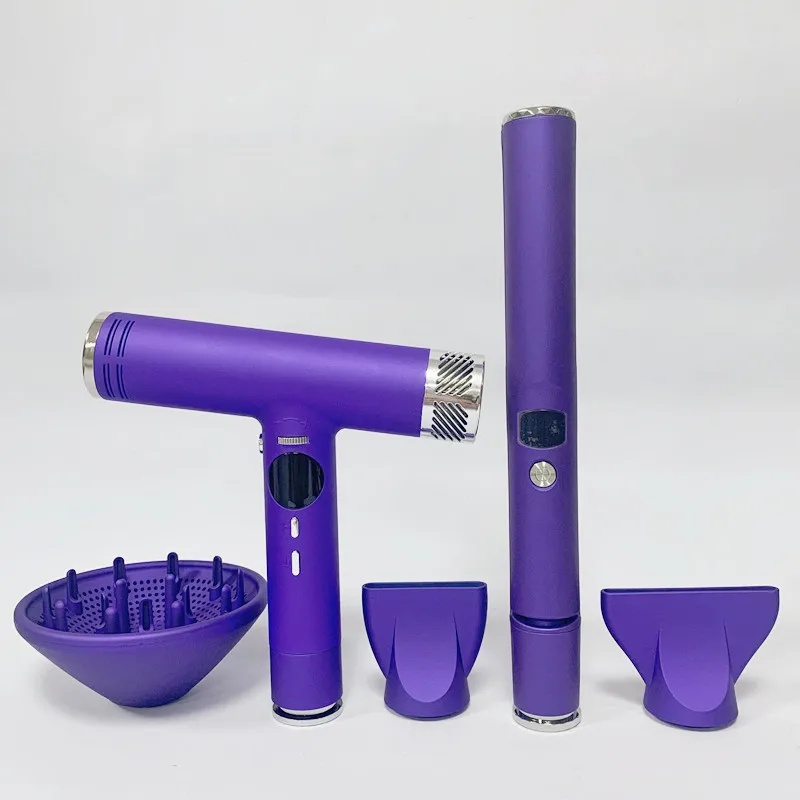 High-grade Ionic Salon Hair Dryer, Styling Tools Set, Purple Straighteners, Curlers, BLDC Motor, 1500W, Electric, Hotel Use - view 3