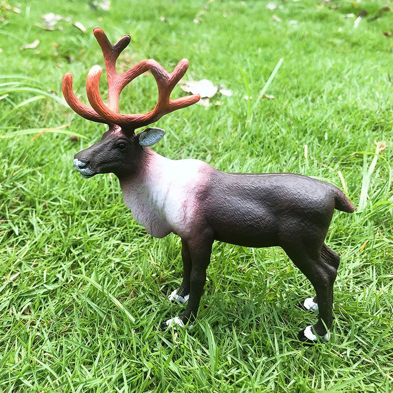 Oenux Wald Hirsch Tiere Simulation Wild White-Tailed Elch Action-figuren Elch Figuren Modell Dekoration Spielzeug Kinder Weihnachten Geschenk – Detail 23