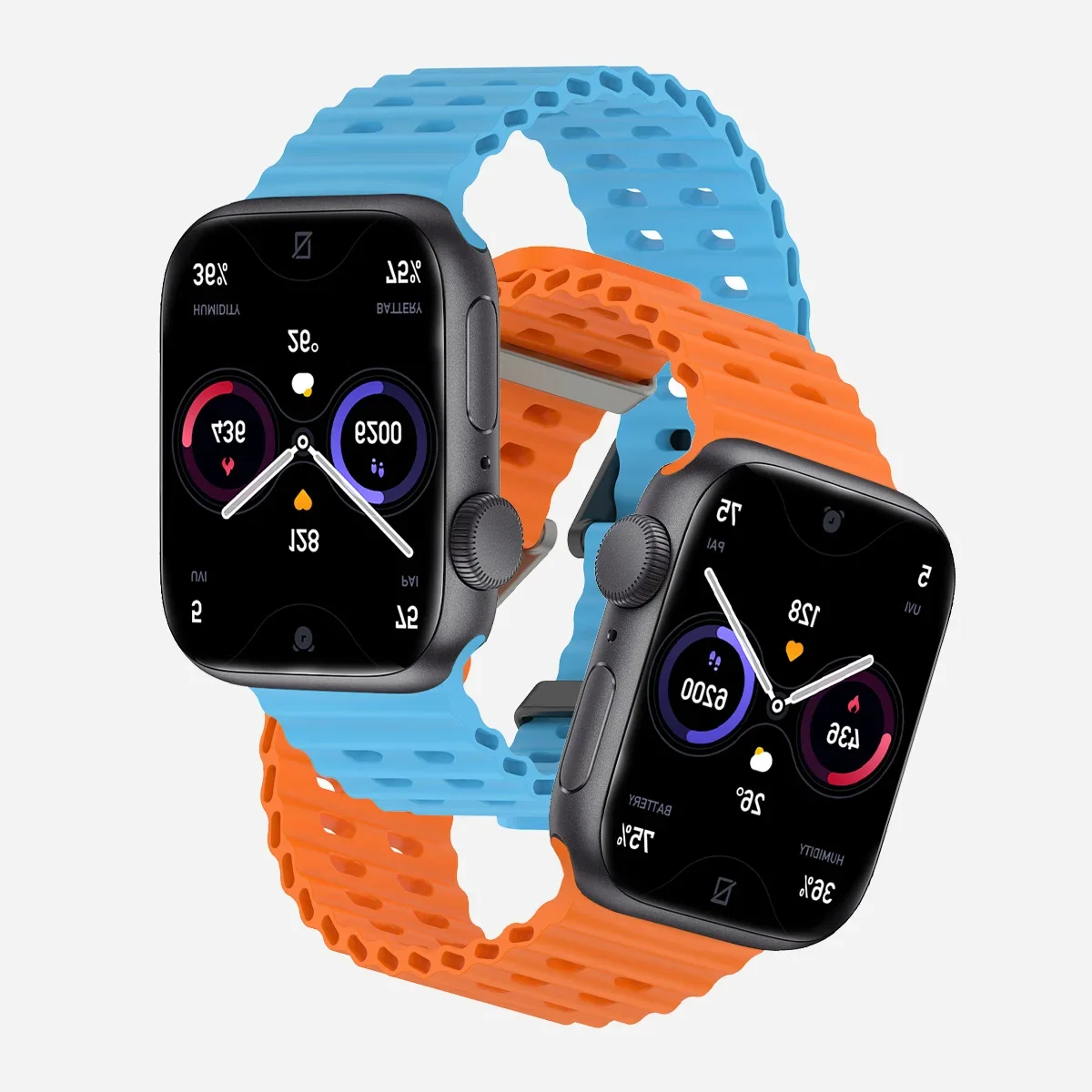 Ocean Strap for Apple Watch Ultra 2 49mm 46mm 45mm 44mm 42mm Sport Silicone Band Correa for IWatch Series Ultra 10 9 8 7 6 SE 5