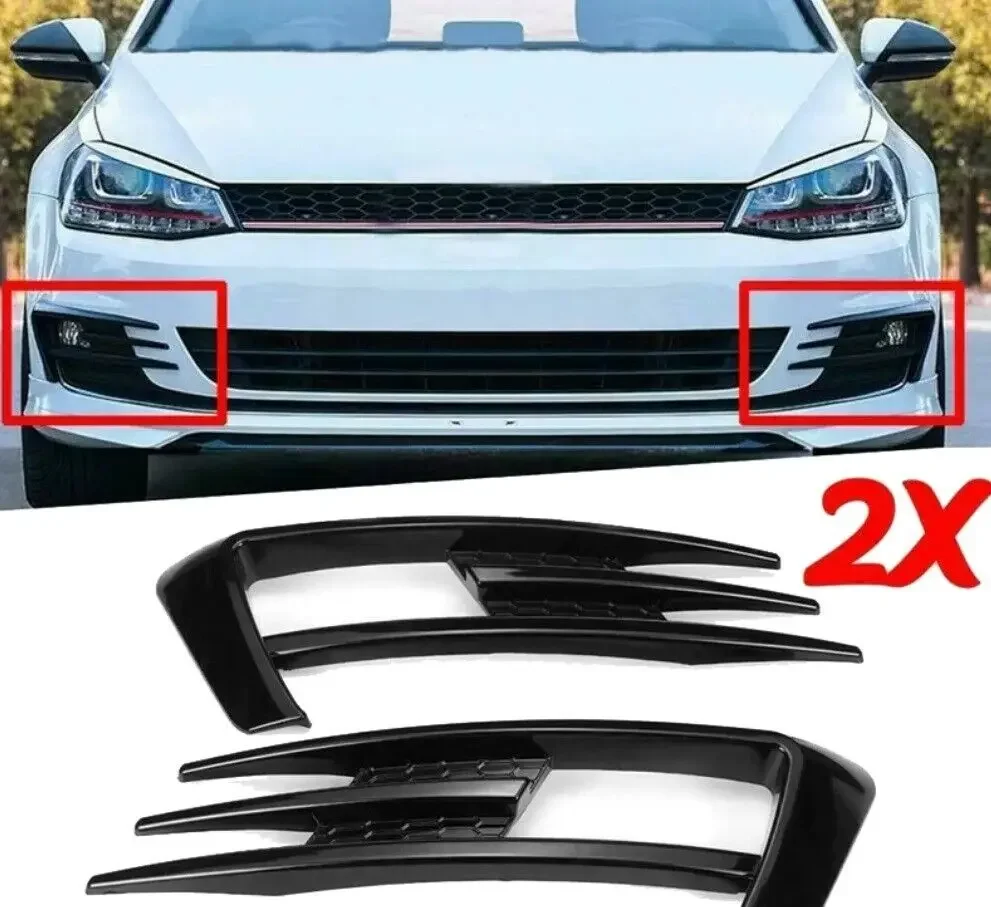

Car Accessories Front Fog Light Lamp Eyebrow Eye Lid Wind Knife Cover Stickers For VW Golf7 MK7 2014 2015 2016 2017