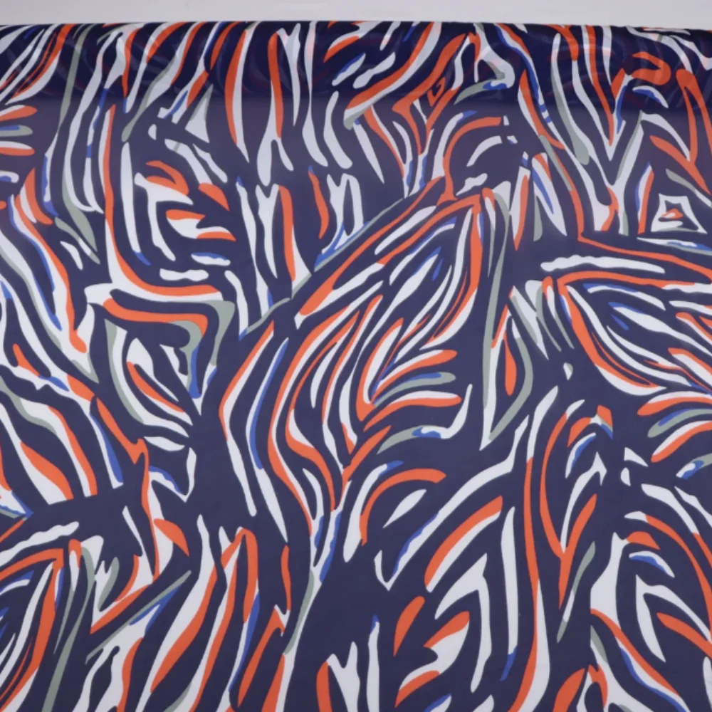 Line Leopard Natural Soft Printed 100% Pure Silk Chiffon Fabric for Modern Women Breathable Fashion Clothes Dress