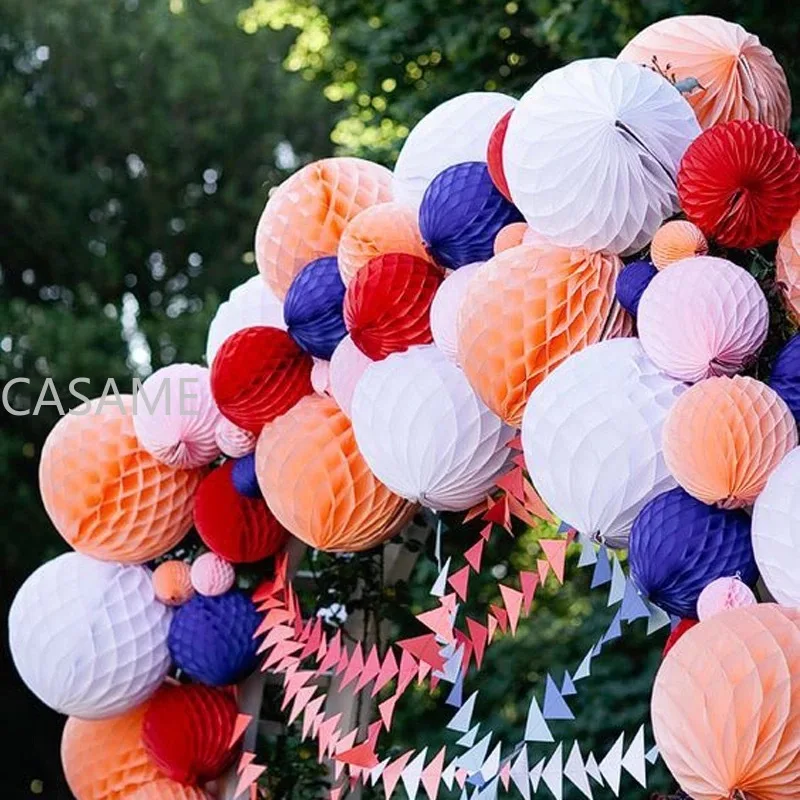 1pcs honeycomb ball lovely DIY paper flower lantern ball wedding party kids birthday party xmas decoration baby show supplies