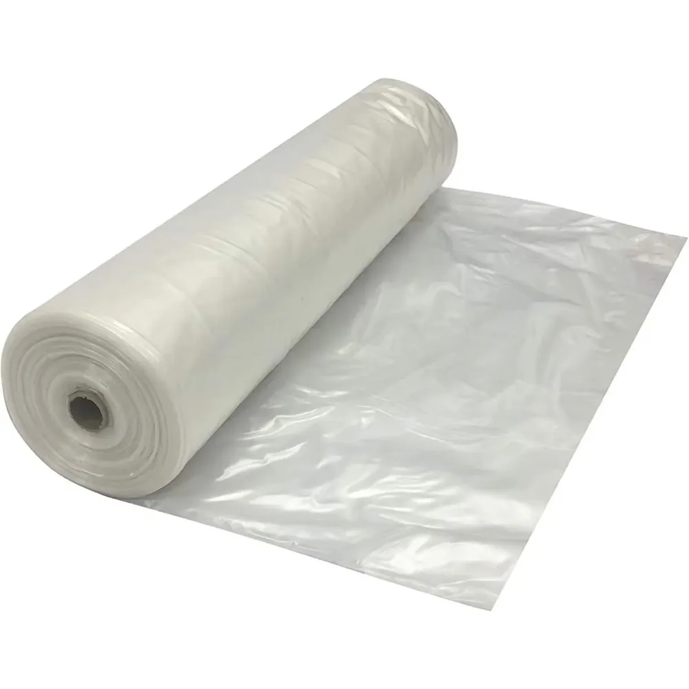 Clear Plastic Sheeting - 4 mil - (40' x 100') - Thick Plastic Sheeting, Heavy Duty Polyethylene Film, Drop Cloth Vapor Barrier