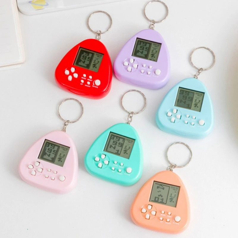 Pocket Handheld Brick Game Keychain Retro Electronic Game Pendant Creative Party Favor Small Gift For Christmas