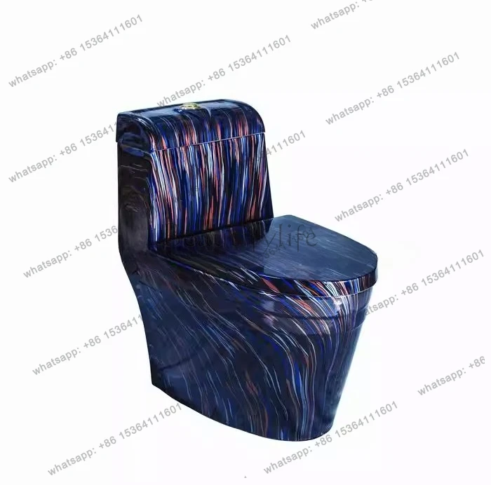 Boutique high-end wood grain, marble pattern toilet, super swirl one-piece toilet toilet
