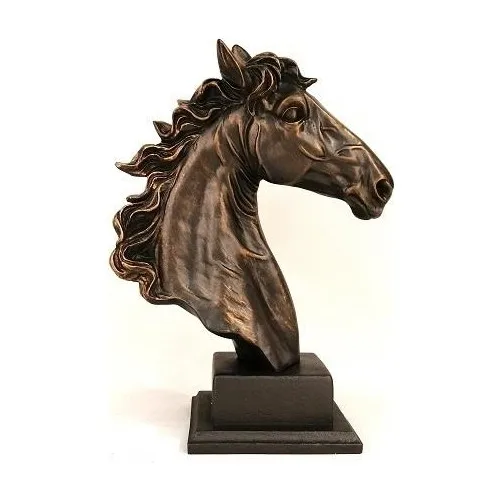 Evvehediyelikeşya Polyester Smoked Horse Head Deokratif Lounge Ornament Trinket 37 X27 cm