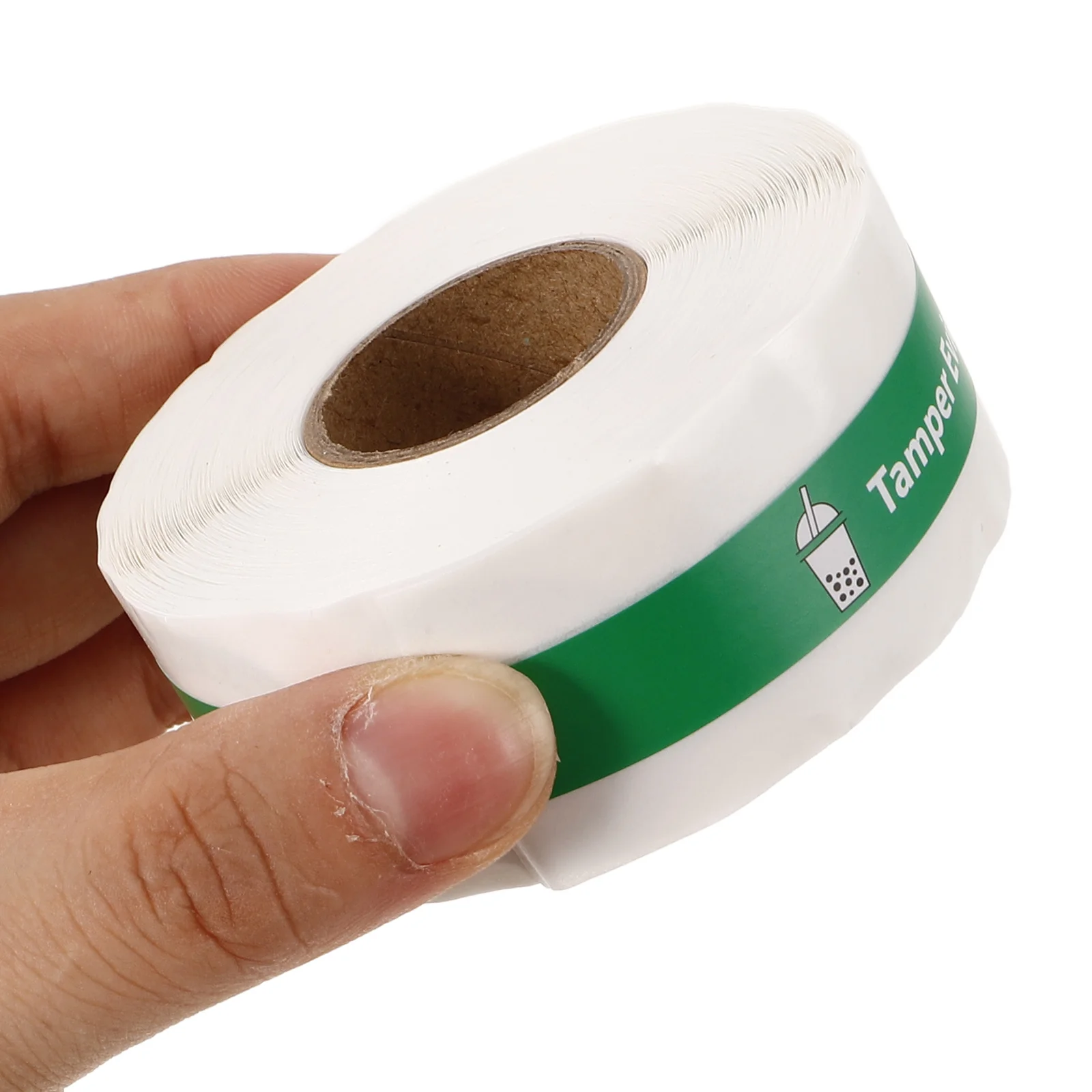 1 Roll Tamper Seal Stickers Green DIY Baking Sealing Stickers for Cakes Desserts Coffee Drink Cup Seal Labels Drink Sticker Roll