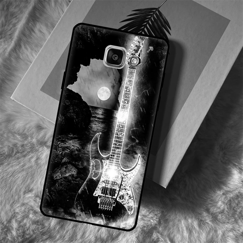 Funda de guitarra para Samsung Galaxy A3, A5, 2016, J3, J5, J7, 2017, J2, J6, J4 Plus, J8, A6, A7, A8, A9, 2018