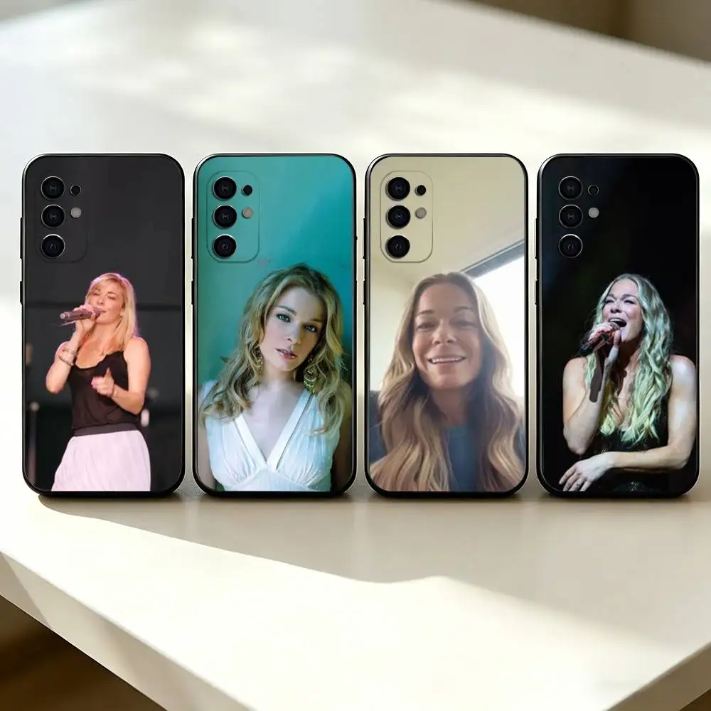 Pop singer L-LeAnn R-Rimes Phone Case For Samsung S25,S24,S21,S22,S23,S30,Ultra,S20,Plus,Fe,Lite,Note,10,Black Cover