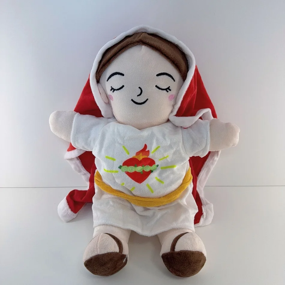 Nueva Muñeca Musical Relajante con Sonidos de Respiración para Niños, Muñeco de Peluche de Jesús, Juguete de Compañía para Dormir, Muñecas con Sonido y Luz, Regalos de Navidad