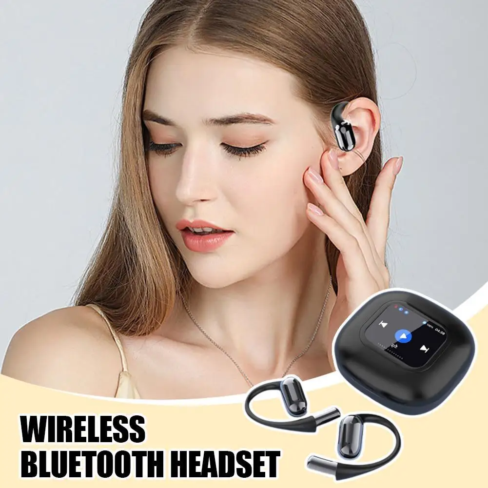 New Full Touch Screen Wireless Bluetooth 5.4 Noise Cancelling Headphones Open Back Enc Headphones with Mic