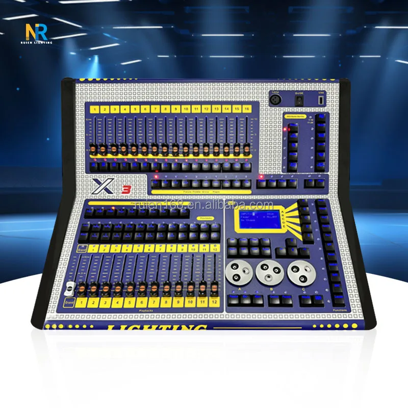 Compact X3 DJ Lighting Control Board 16 Channel Fader DMX Controller For Wedding Event Stage Lighting