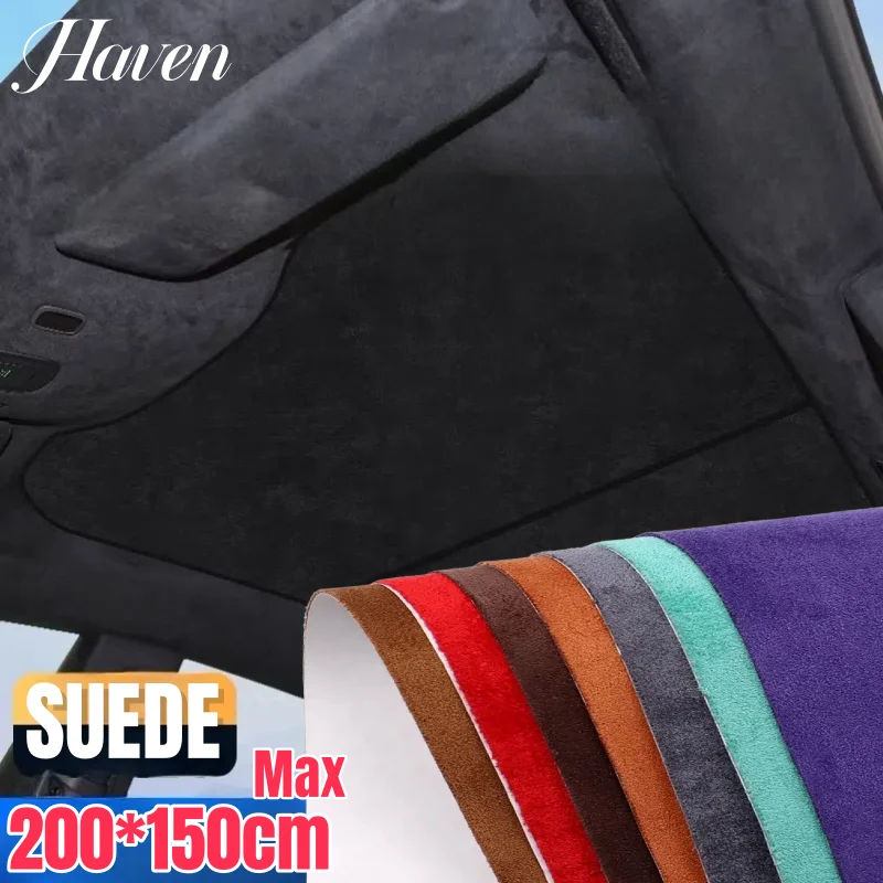 

Adhesive Suede Fabric Auto Upholstery High Viscosity Car Headliner Fabric Renovation Repair Decor AB Pillar Door Car Roof Liner