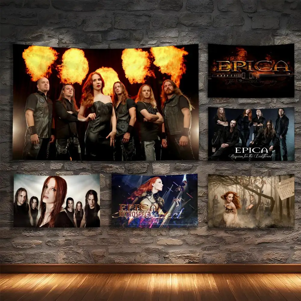 

E-EPICA Rock Tapestry Custom Living Bedroom Party Dormitory interior Wall bohemian Decoration Attached clip