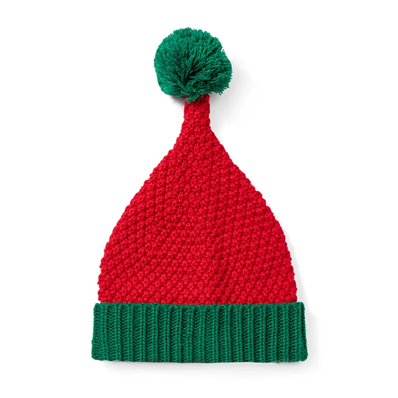 Knitted Christmas Hat Cute Pom Pom Adult Kids Soft Beanie Santa Hat New Year Party Kids Christmas Gift Navidad Xmas Decoration