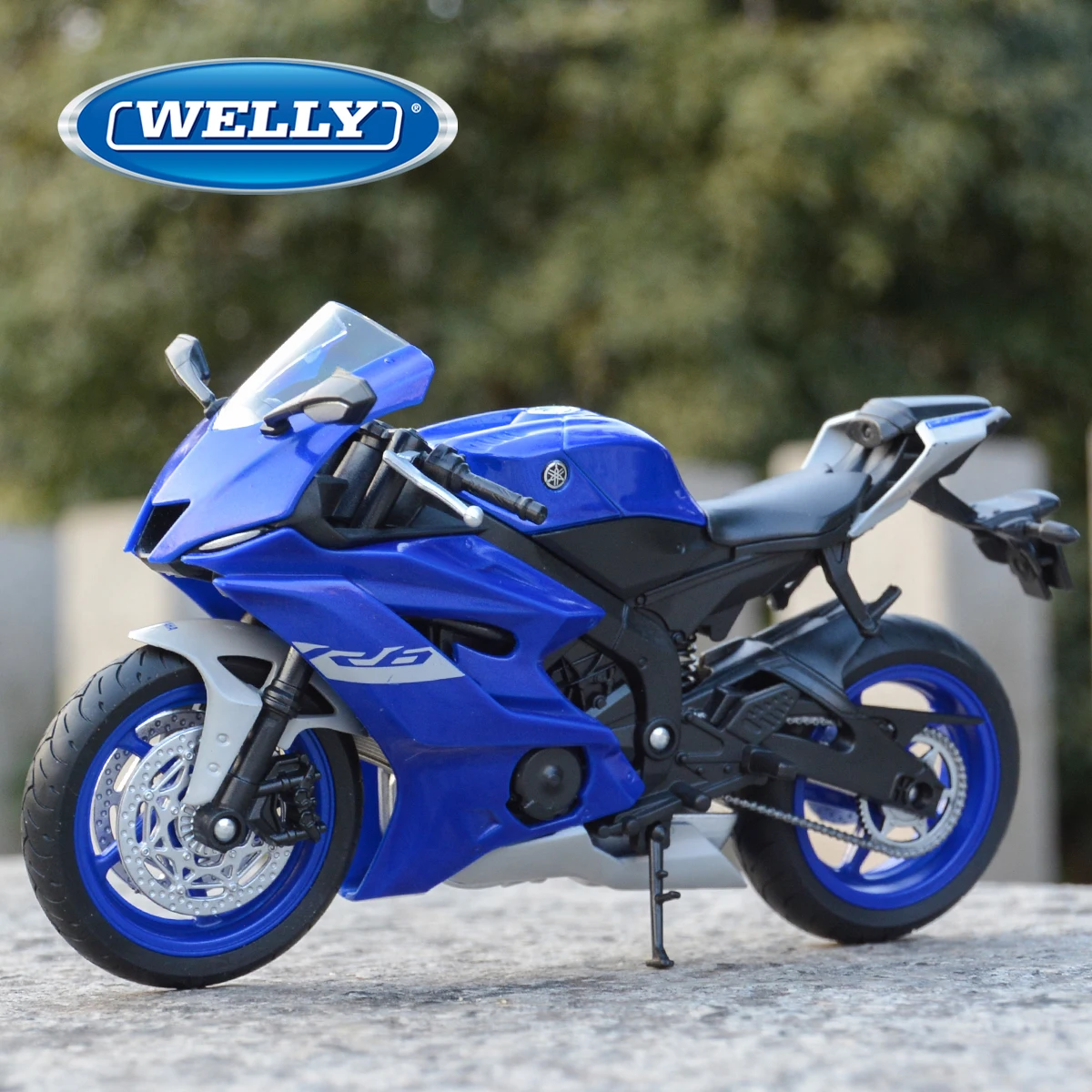 Welly 1:12 2020 Yamaha YZF-R6 White Die Cast Vehicles Collectible Hobbies Motorcycle Model Toys