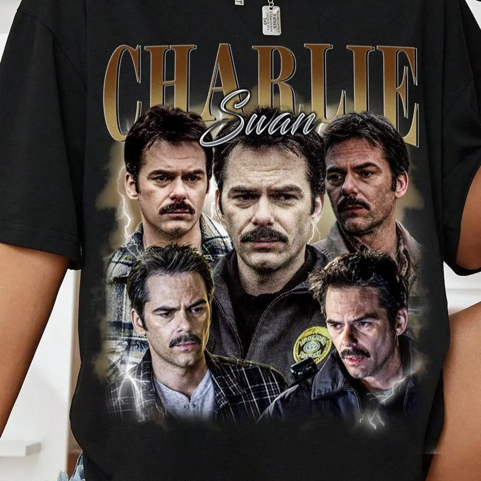 Vintage Charlie Swan 90s T Shirt Billy Burke Fan vintage Washed Unisex Comfortable designer clothes homme Versatile Stretched