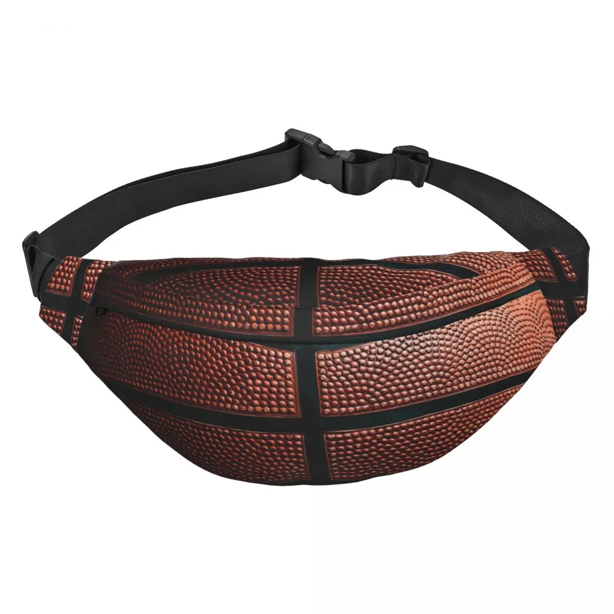 Custom Fashion Basketball Texture Fanny Pack Women Men Sling Crossbody Waist Bag for Running Phone Money Pouch