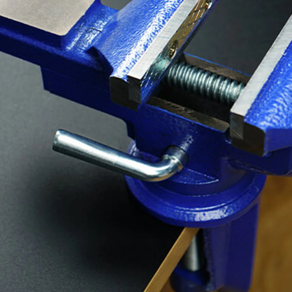 Tornillo de banco de mesa, Mini tornillo de banco mecánico de servicio, Base giratoria de 360 grados, abrazadera superior de mesa de hierro fundido, tornillo de banco de prensa con yunque