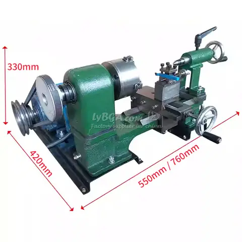 LY 미니 선반 데스크탑 선반 장비 17mm/23mm 스루 홀 소형 계측기 80mm/100mm 4 조 척 500W 전원