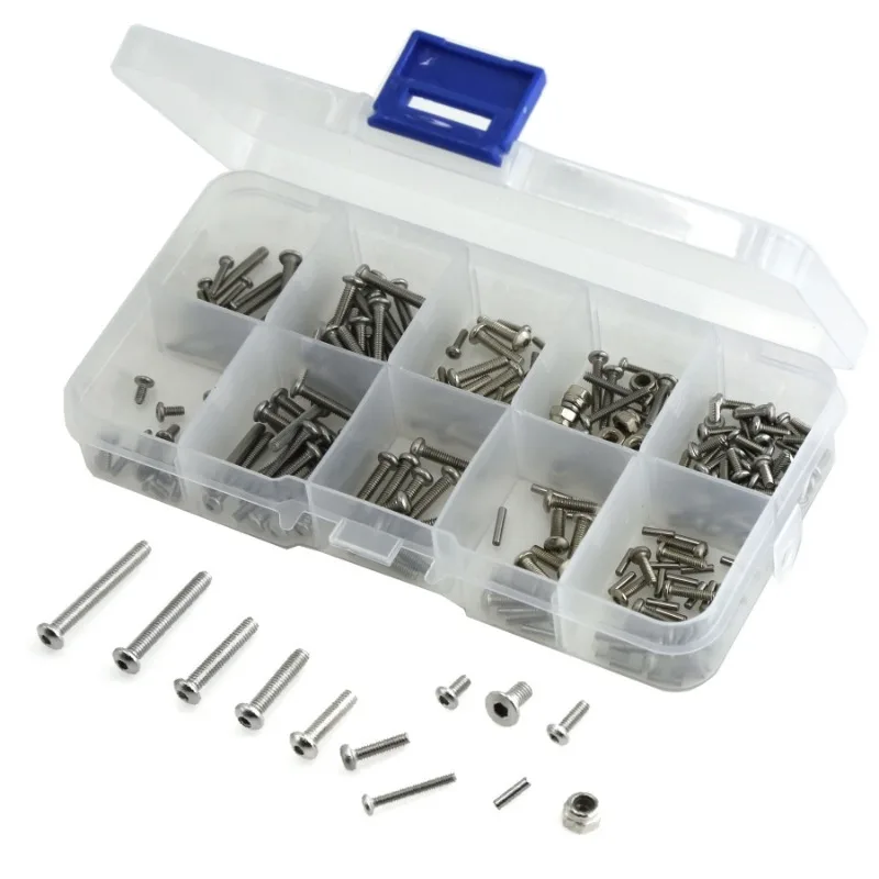 

TRX4-M M1.6 M2 M2.5 Grade 12.9 Stainless Steel Hex Screws Nuts Hardware Kit for 1/18 RC Crawler TRX4M Upgrade Parts