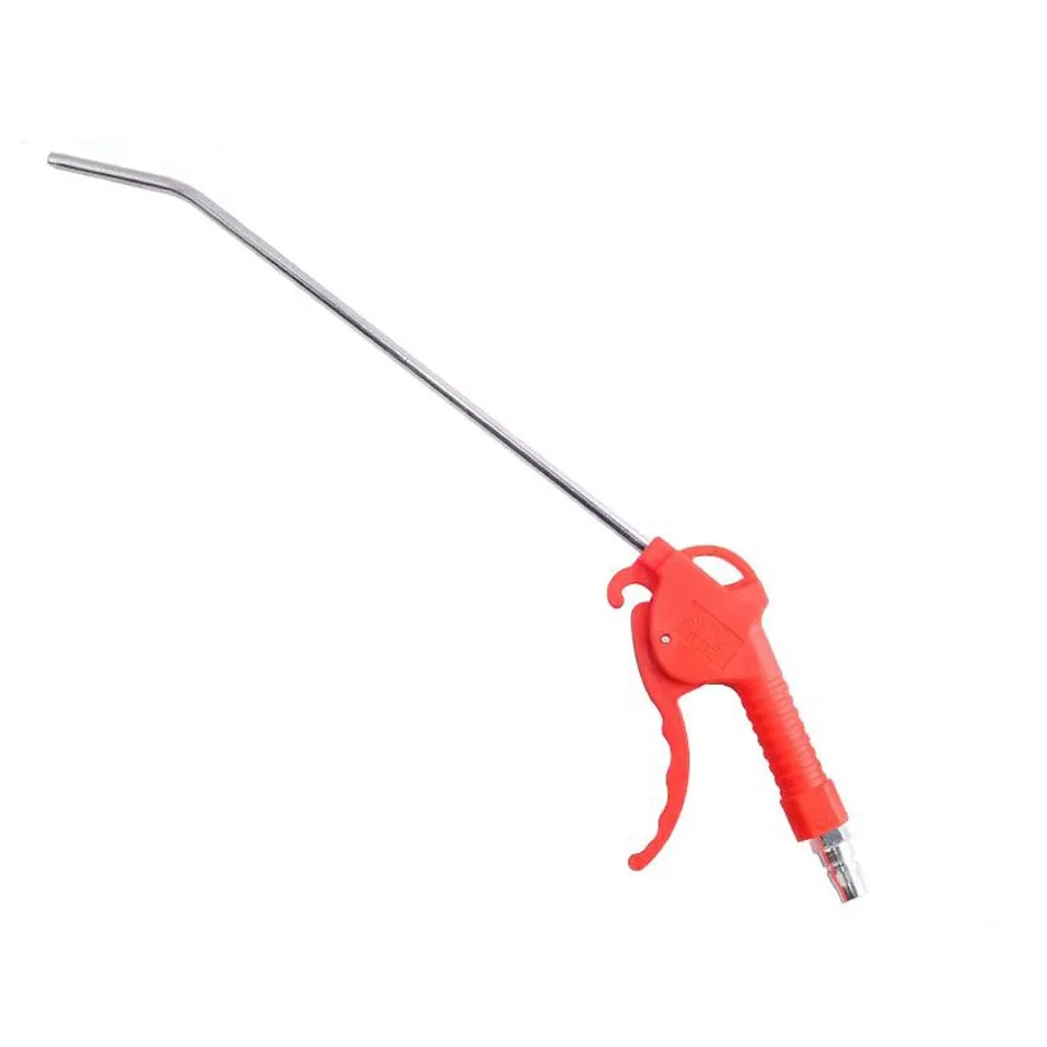 1PC Air Blow Gun with 420mm Long Angled Nozzle Air Pneumatic Cleaning Tool with Removable Rubber Tip