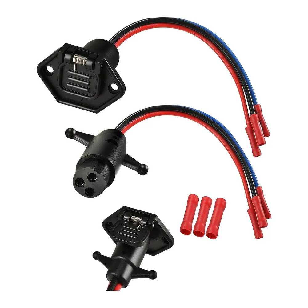 Keyed For Trolling Motor Socket for Secure 3-Wire Connection with Audible Click and Flame Retardant Material Housing