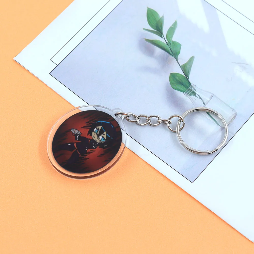Signal Lost Game Character Keychain Double Sided Pattern Transparent Plastic Pendant Game Periphery Player Accessories Gifts