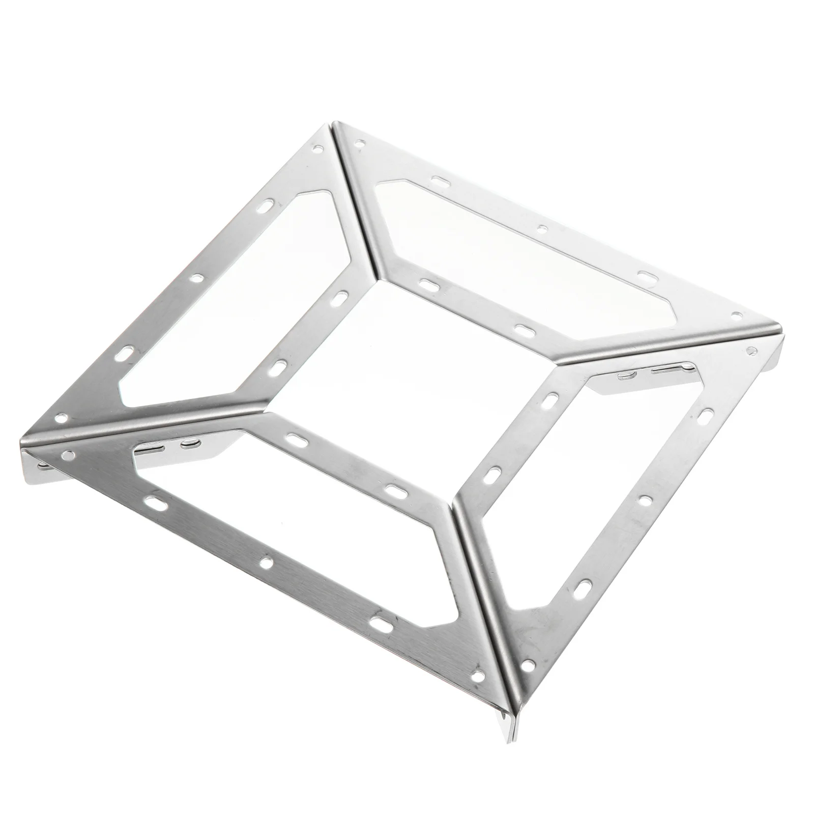 

4pcs Stainless Steel Corner Bracket Wall Mount Shelf Support Bracket For Bookshelf Microwave Oven Rack Flower Stand Multi-Hole