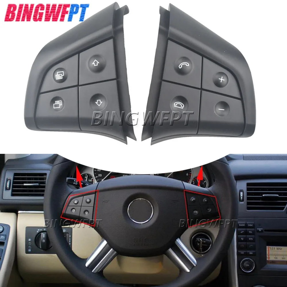 For Mercedes Benz W164 W245 W251 ML GL 300 350 400 450 2006-2009 Multi-function Steering Wheel Switch Button Kit Control Key