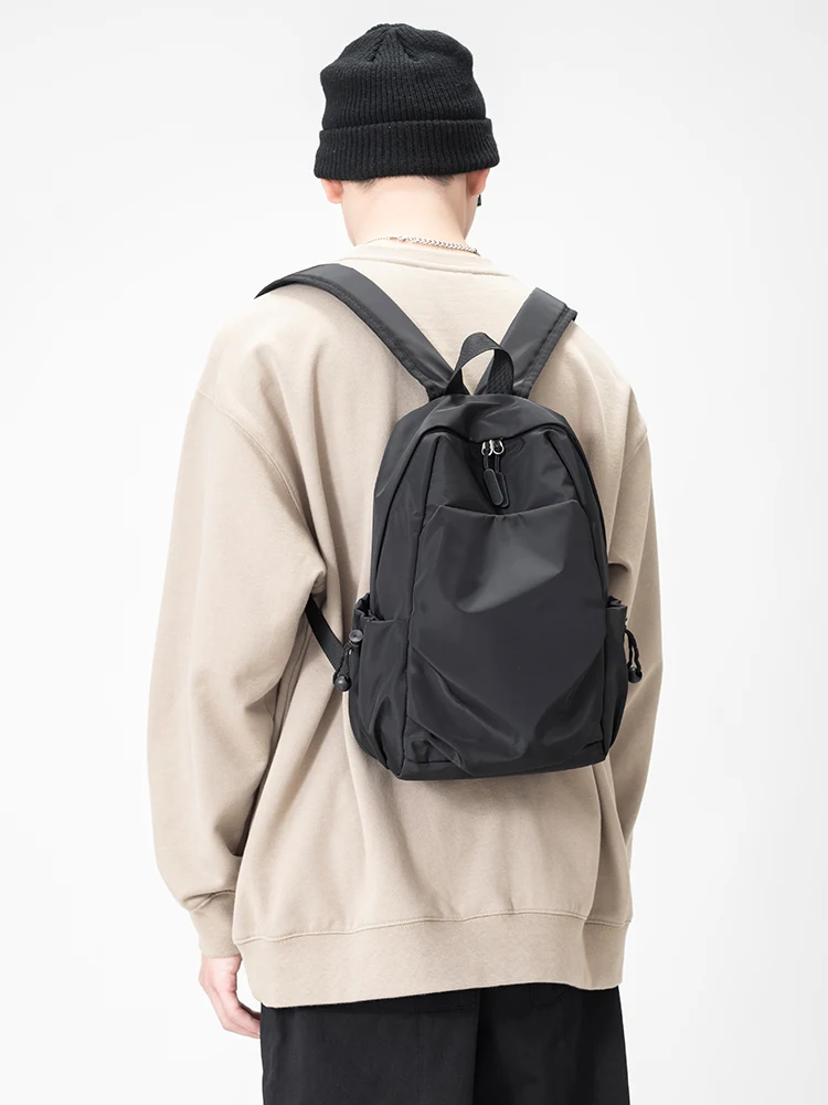  Commuter Backpack for Men Lightweight Small Size Fashion Brand Student Travel Bag Dual Shoulder Pack Compact Male Bag