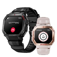LOKMAT ZEUS 6 PRO Smart Watches Bluetooth Calls Flashlight Waterproof Smartwatches 1.46'' Screen Compass Sport Fitness Tracker