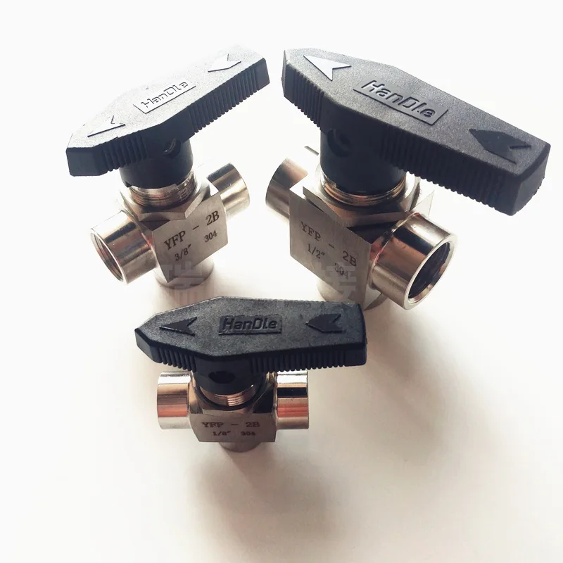 304 Stainless Steel L Port Tee Ball Valve BSP NPT Female Thread 1/8