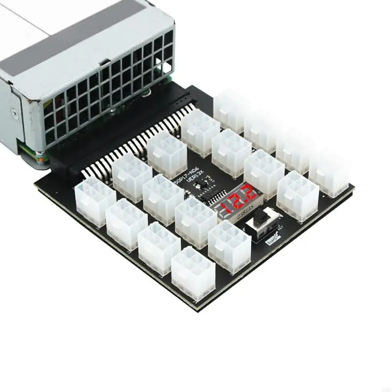 T8WC Power Supply Board 50Pin to 17 PCIe 6Pin Connector LED Display Module