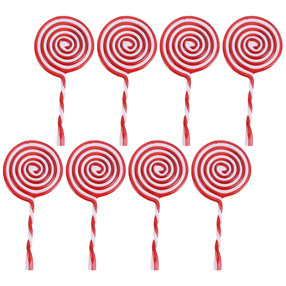 

8 Pcs Christmas Tree Ornaments Lollipop Candy Decoration Hanging Lollipops Large