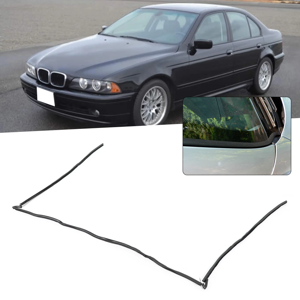 Front Windshield Trim Seal Molding Weatherstrip 51318159784 Fit for BMW 5 Series E39 528i 540i M5 Black Rubber + Metal Sheet