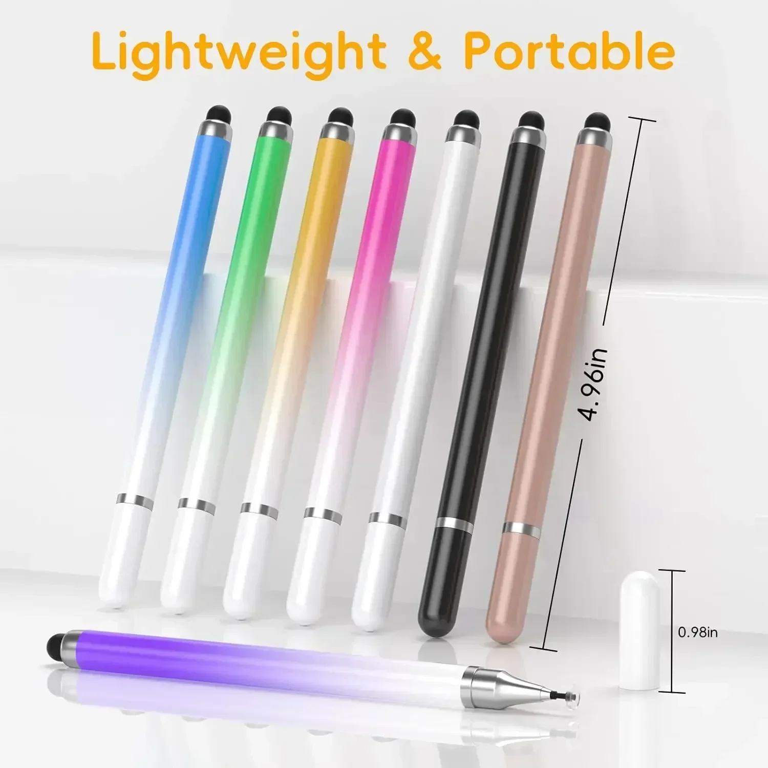 2-in-1 Universal Stylus Pen Double Headed Tablet Touch Pens for Touch Screen Drawing Stylus Pen for IPhone Ipad Android Tablets