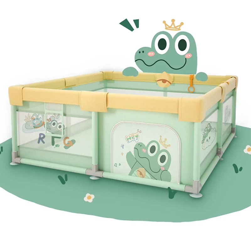 PANGDUBE Cerca de brincar para bebês de crocodilo com bolsa de armazenamento e anéis de mão cercadinho para parque infantil piscina de bolinhas cercadinho infantil