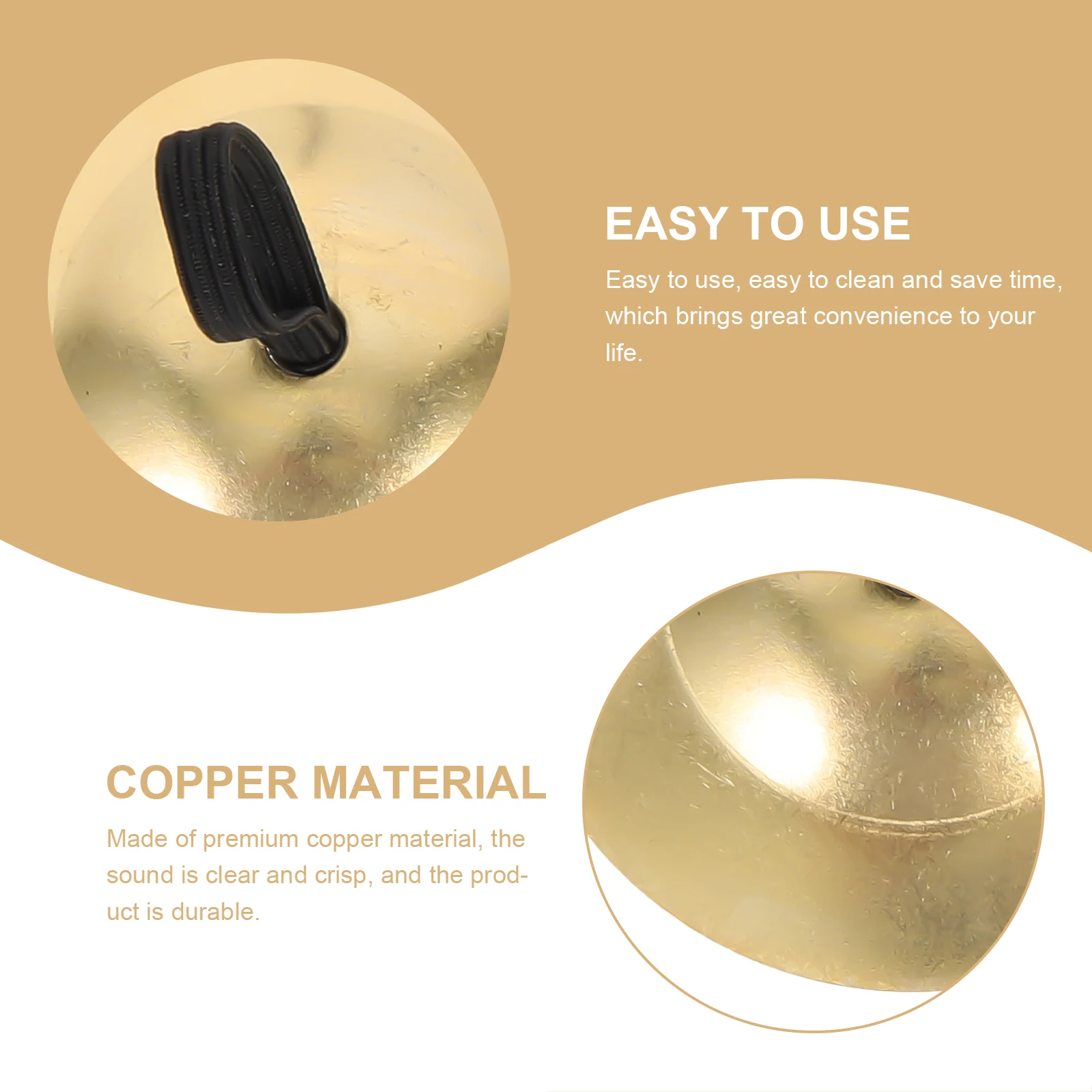 

2 Pairs Finger Cymbals Small Hand Percussion Instrument Thumb Instruments Children Miss