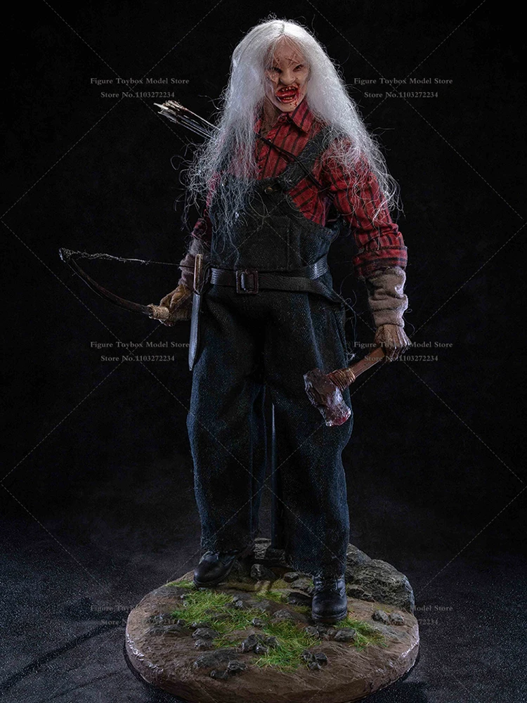 HMTOYS F009 1/6 الشعر الأبيض الدم الفم رجل عمل الشكل فيلم الرعب محاكاة القاتل 12 "مجموعة كاملة رجل الجندي نموذج هدية #6