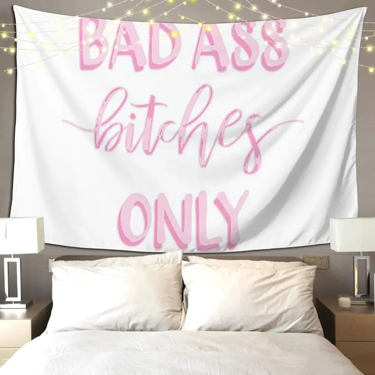 Bad Ass Hitches Only Tapestry Hippie Wall Hanging Aesthetic Home Decoration Tapestries for Living Room Bedroom Dorm Room