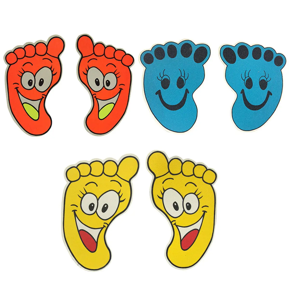 6 Pcs Stickers Bath Tub Non Slip Adhesive Bathtub Grip Mats for Bathroom Grips Footprints