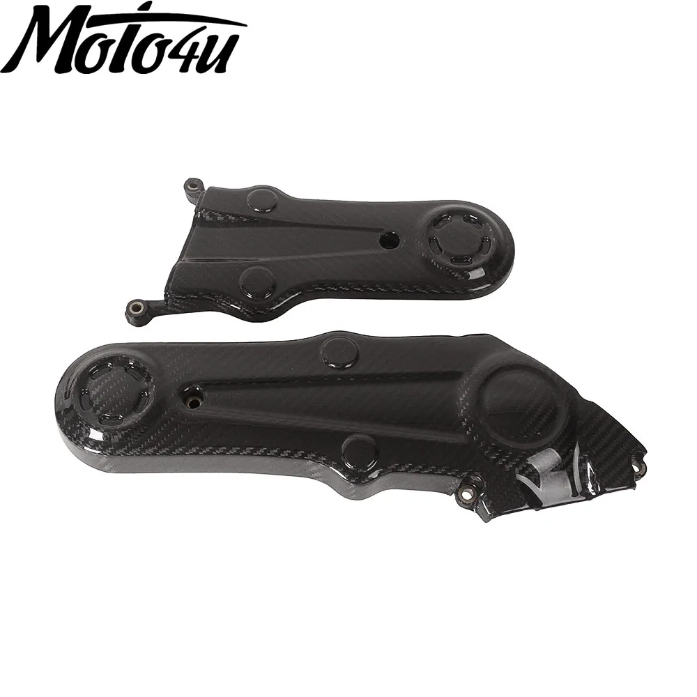 Cubiertas de correa de leva de motocicleta de fibra de carbono carenado para Ducati Hypermotard Monster 1100 Evo
