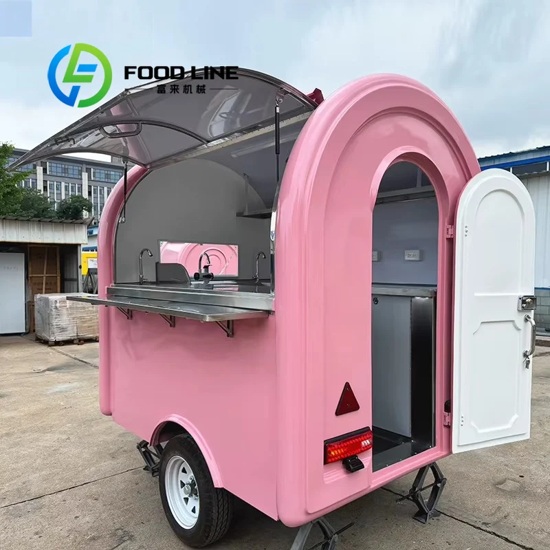 Food Trailer, Attractive Round Appearance, Minimal Site Demand, Well‑Planned Inner Space For Commercial Street Stall Service